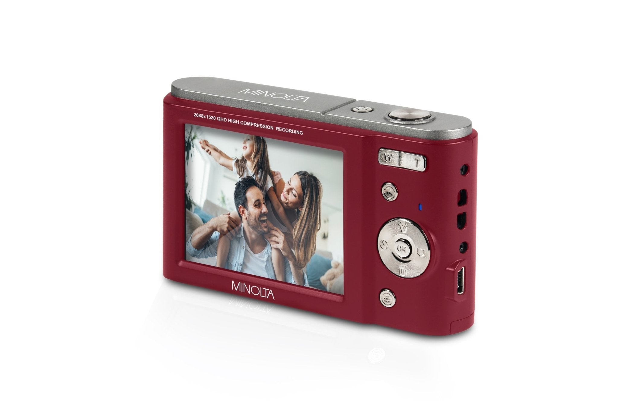 Shop Minolta MND20 44 MP / 2.7K Quad HD Digital Camera (Red) by Minolta at B&C Camera