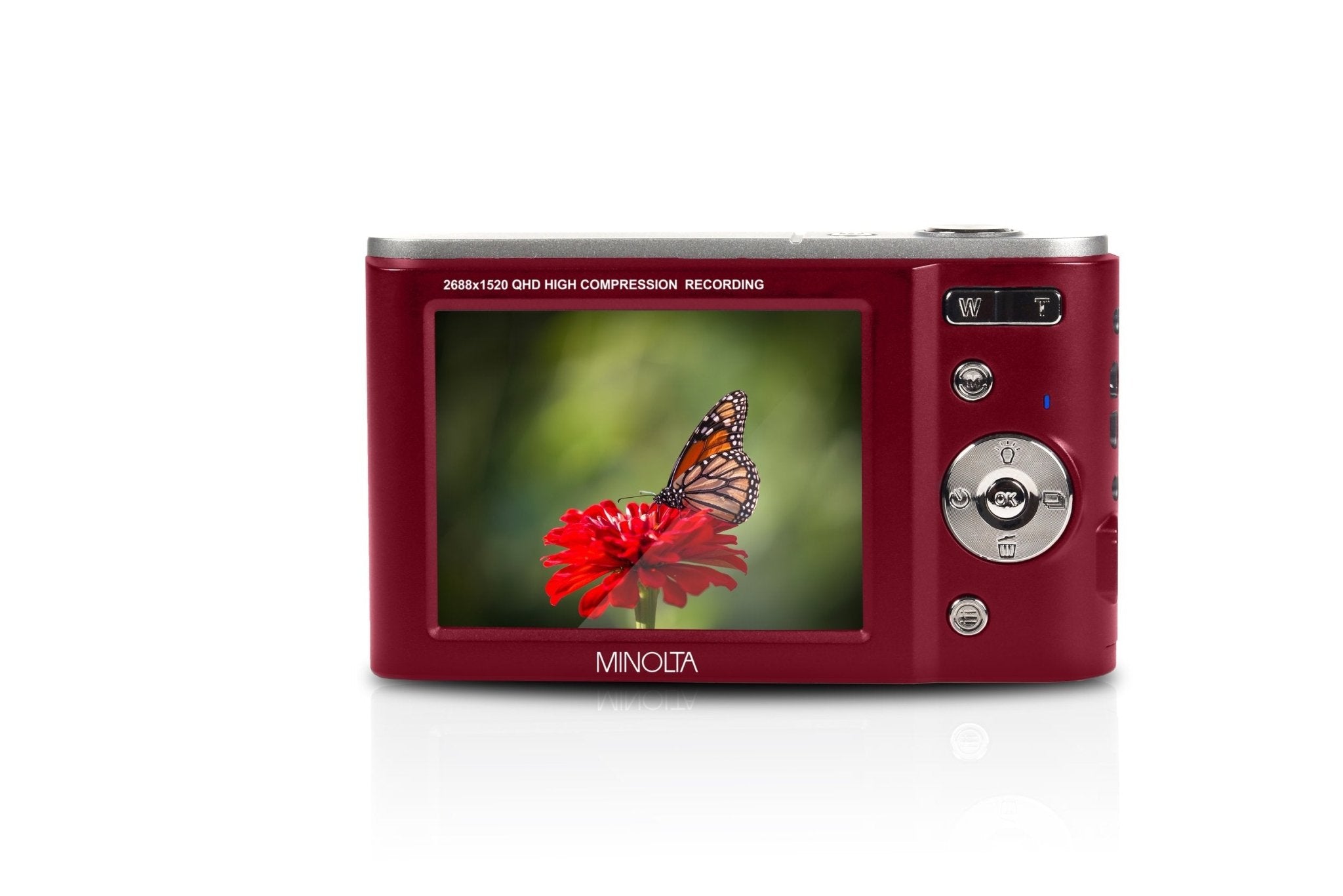 Shop Minolta MND20 44 MP / 2.7K Quad HD Digital Camera (Red) by Minolta at B&C Camera