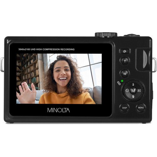 MINOLTA MND25 48 MP Autofocus / 4K Ultra HD Camera w/Selfie Mirror (Black) - B&C Camera