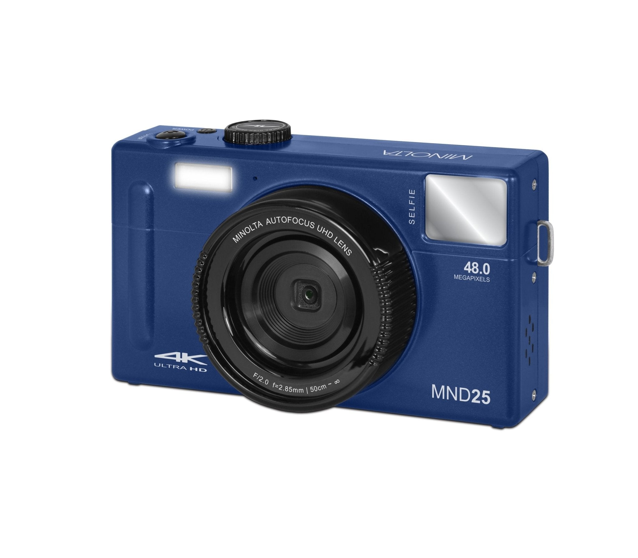MINOLTA MND25 48 MP Autofocus / 4K Ultra HD Camera w/Selfie Mirror (Blue) - B&C Camera