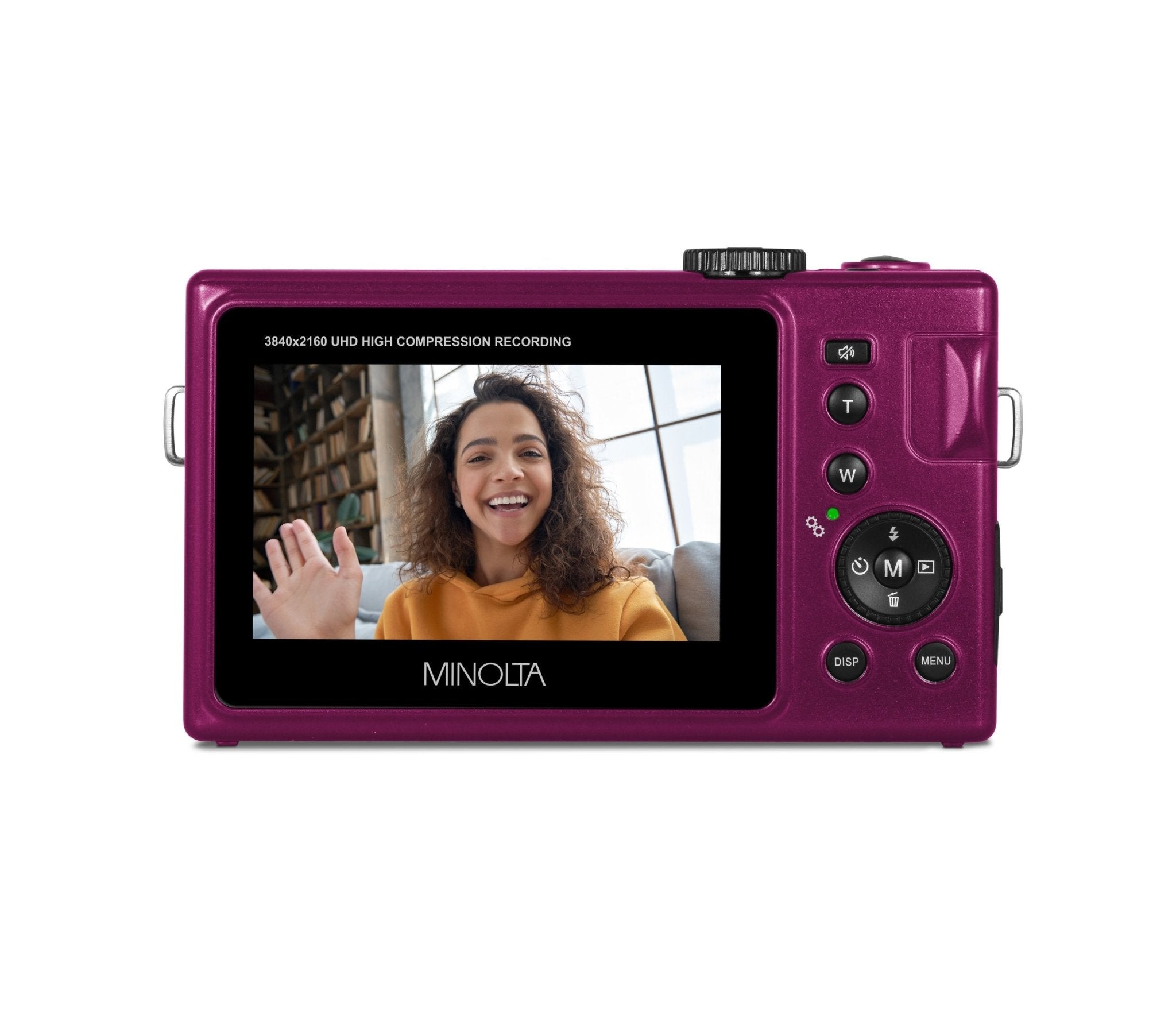 MINOLTA MND25 48 MP Autofocus / 4K Ultra HD Camera w/Selfie Mirror (Magenta) - B&C Camera