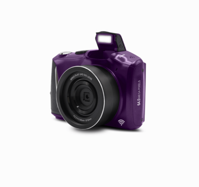 MINOLTA MND55 64 MP Autofocus / 4K Ultra HD Camera w/WiFi (Purple) - B&C Camera