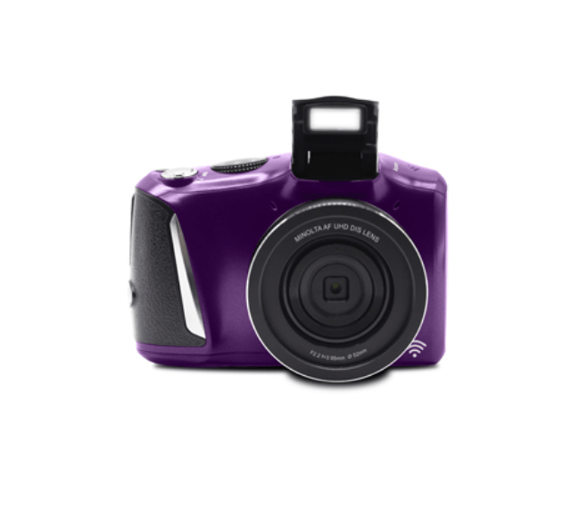 MINOLTA MND55 64 MP Autofocus / 4K Ultra HD Camera w/WiFi (Purple) - B&C Camera