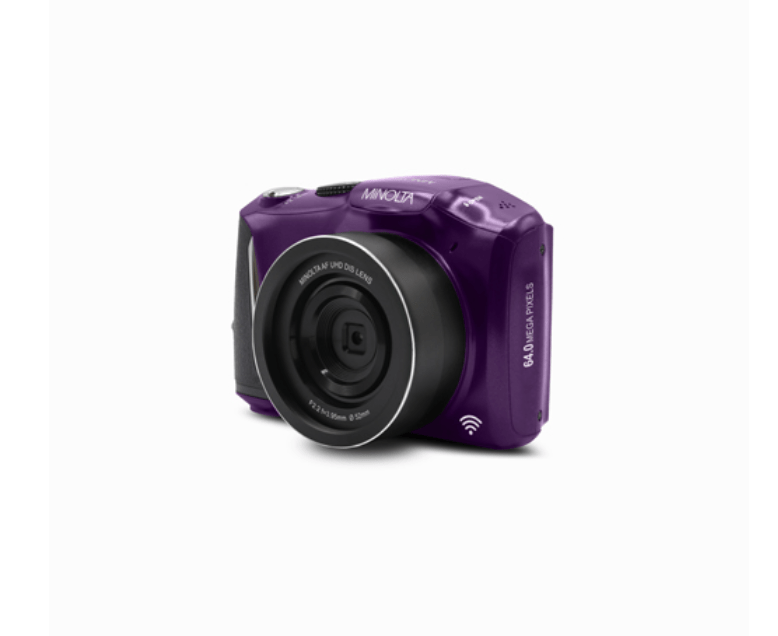 MINOLTA MND55 64 MP Autofocus / 4K Ultra HD Camera w/WiFi (Purple) - B&C Camera