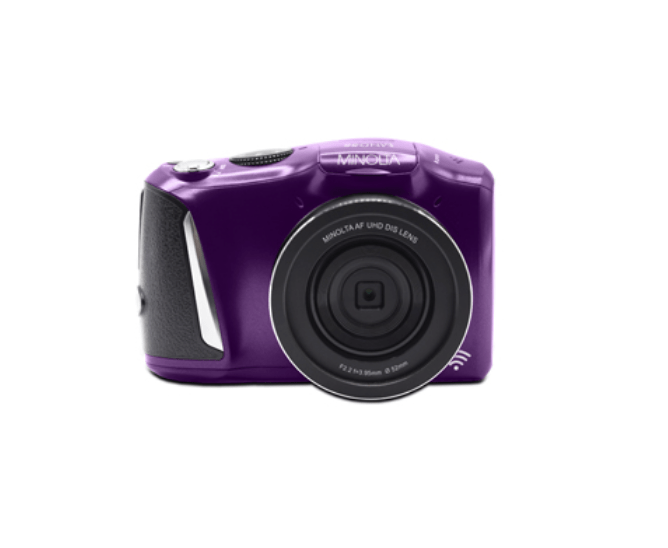 MINOLTA MND55 64 MP Autofocus / 4K Ultra HD Camera w/WiFi (Purple) - B&C Camera