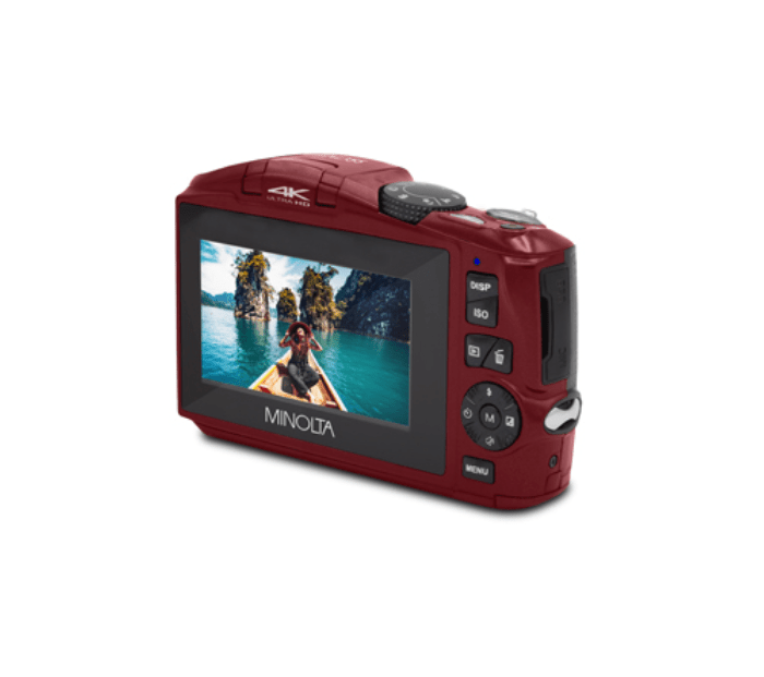 MINOLTA MND55 64 MP Autofocus / 4K Ultra HD Camera w/WiFi (Red) - B&C Camera