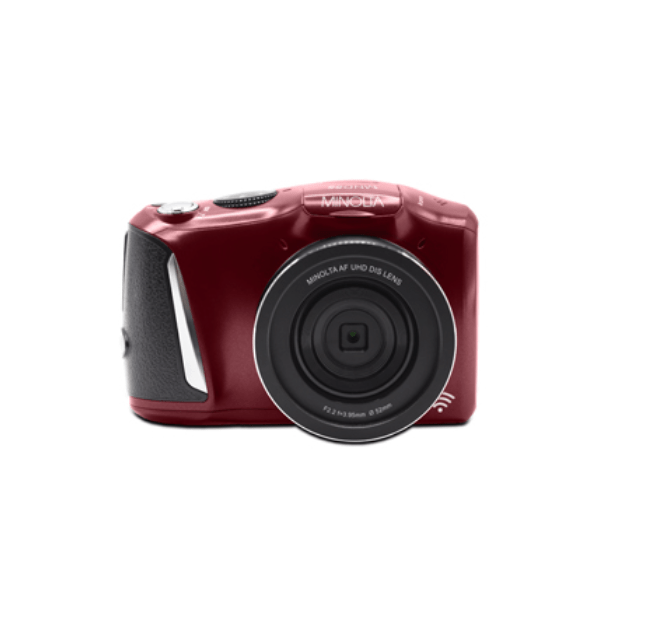 MINOLTA MND55 64 MP Autofocus / 4K Ultra HD Camera w/WiFi (Red) - B&C Camera