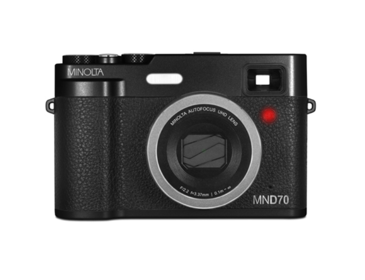 MINOLTA MND70 Retro 48 MP Autofocus / 5K Ultra HD Dual Lens Camera w/WiFi (Black) - B&C Camera