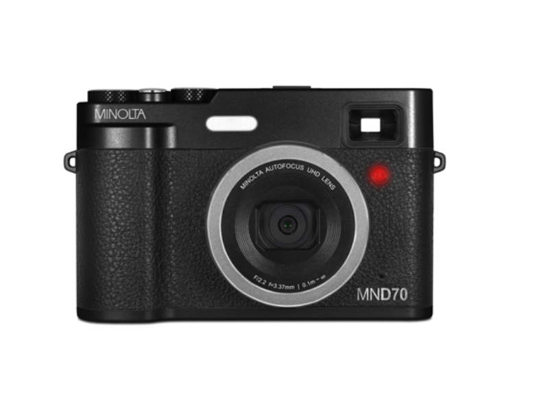 MINOLTA MND70 Retro 48 MP Autofocus / 5K Ultra HD Dual Lens Camera w/WiFi (Black) - B&C Camera