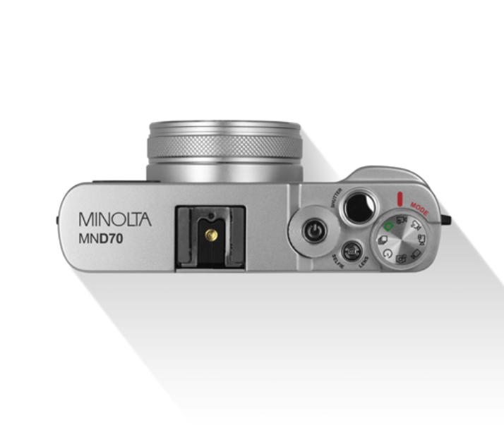 MINOLTA MND70 Retro 48 MP Autofocus / 5K Ultra HD Dual Lens Camera w/WiFi (Silver/Black) - B&C Camera