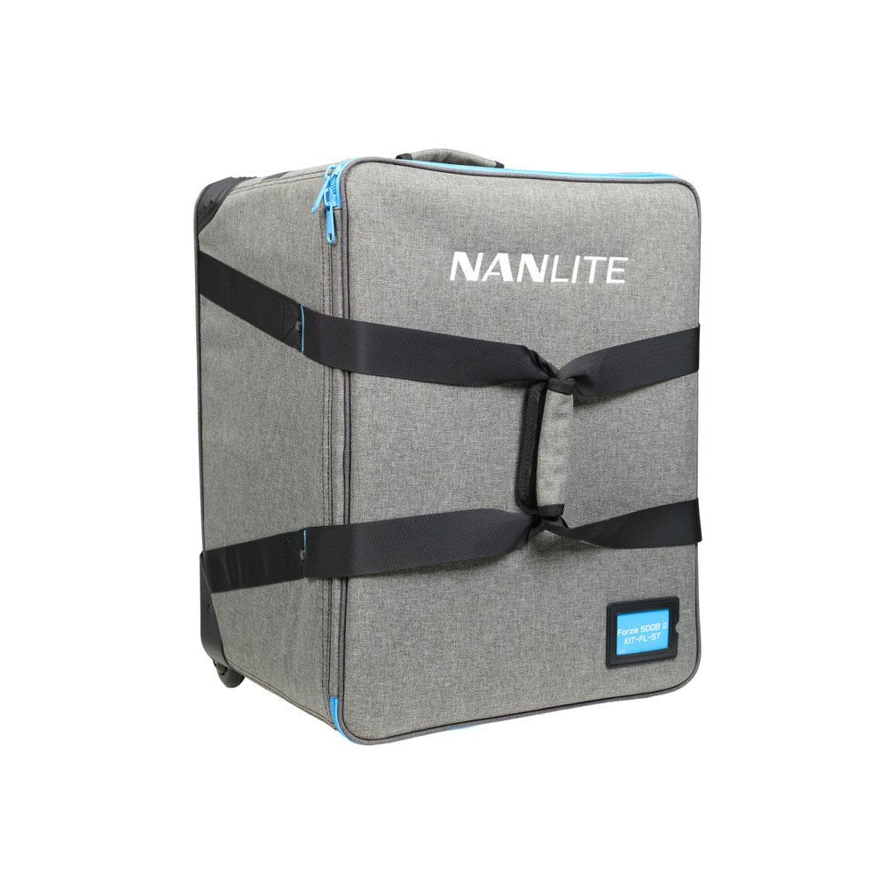 Nanlite Forza 500B II LED Spotlight and FL - 20G Fresnel Rolling Case Kit - B&C Camera