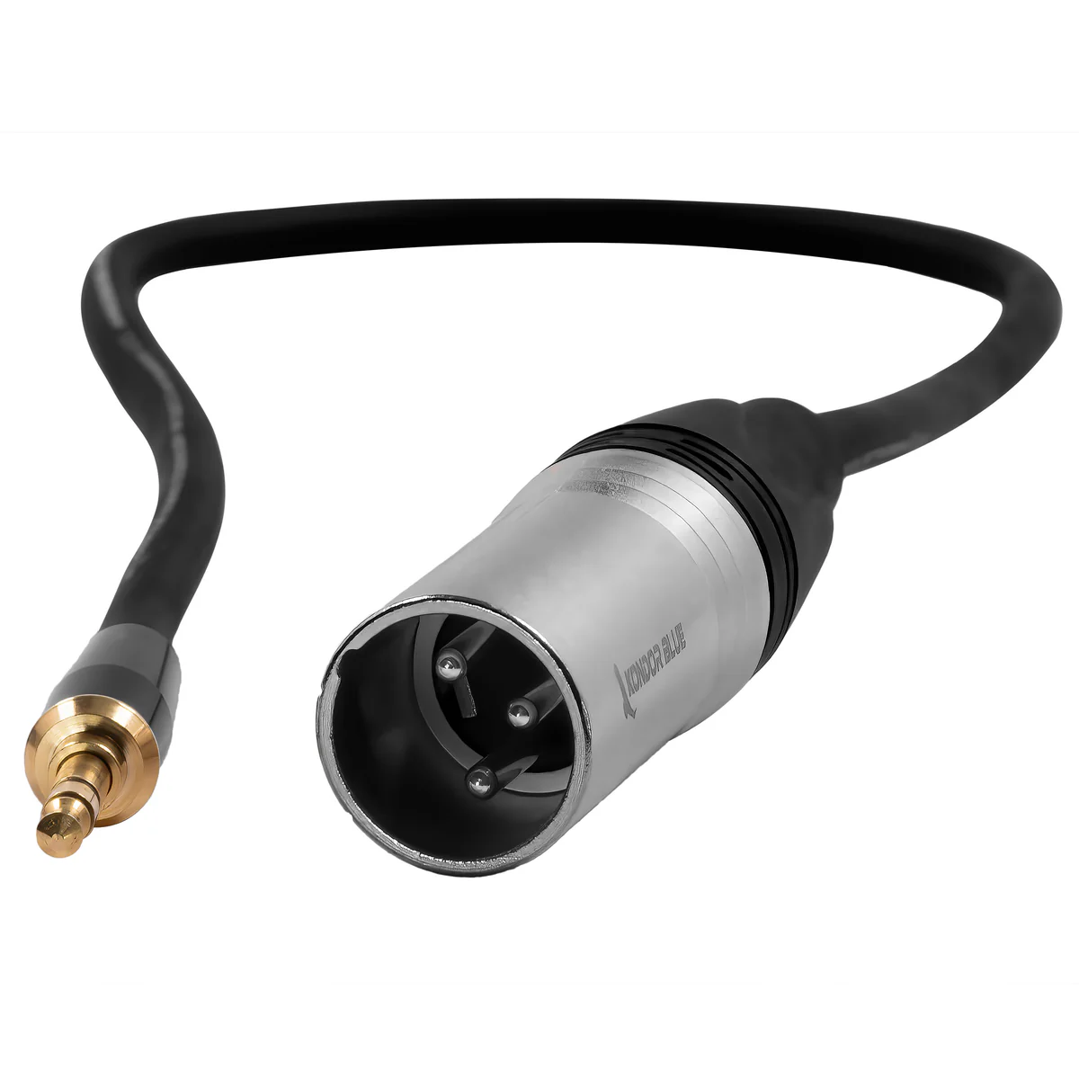 Kondor Blue 16" XLR Male to 3.5mm Male Mini TRS