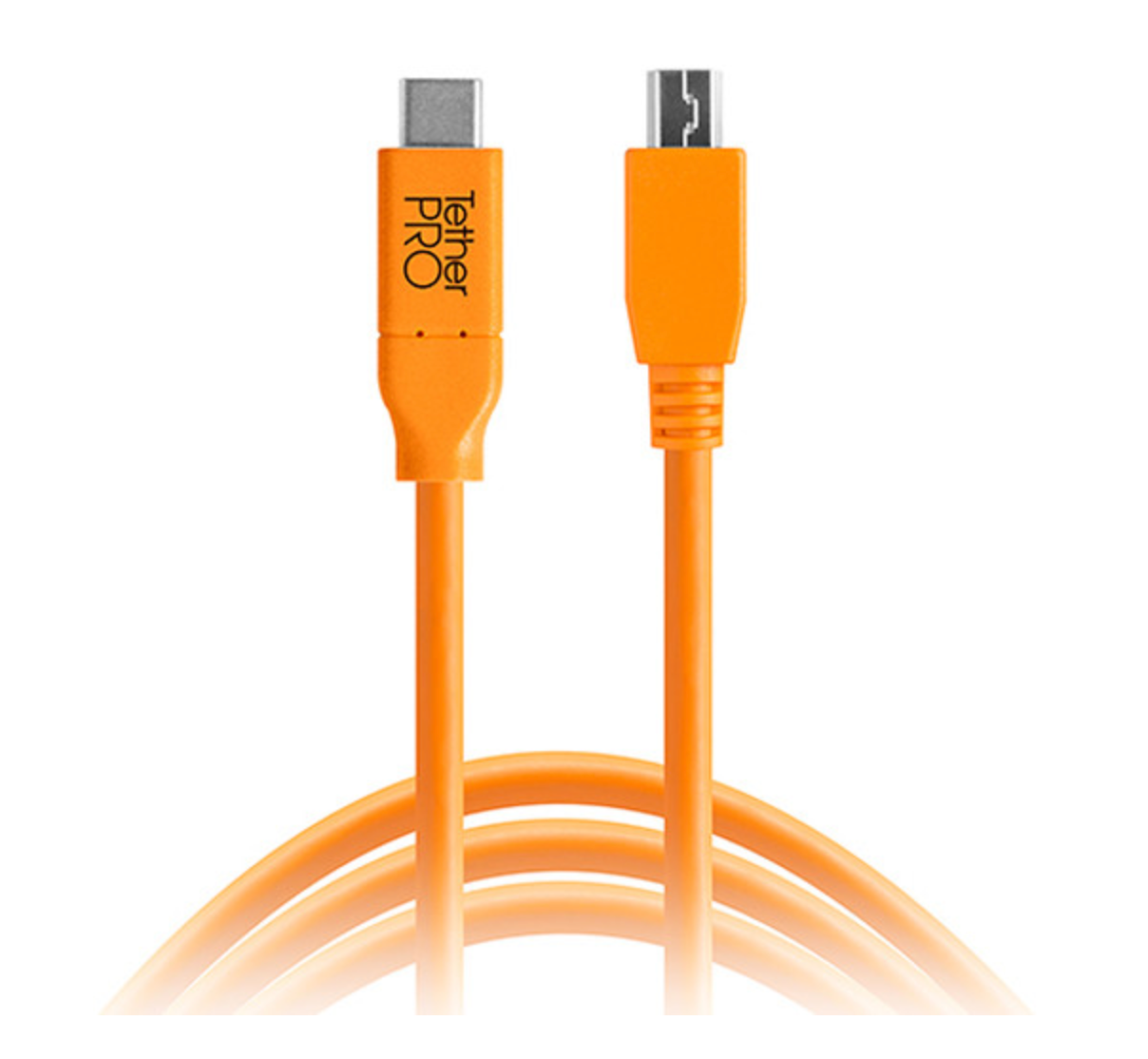 Shop Tether Tools TetherPro USB Type-C Male to 5-Pin Micro-USB 2.0 Type-B Male Cable (15', Orange) by Tether Tools at B&C Camera