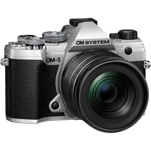 OM SYSTEM OM - 5 Mirrorless Camera with 12 - 45mm f/4 PRO Lens (Silver) - B&C Camera