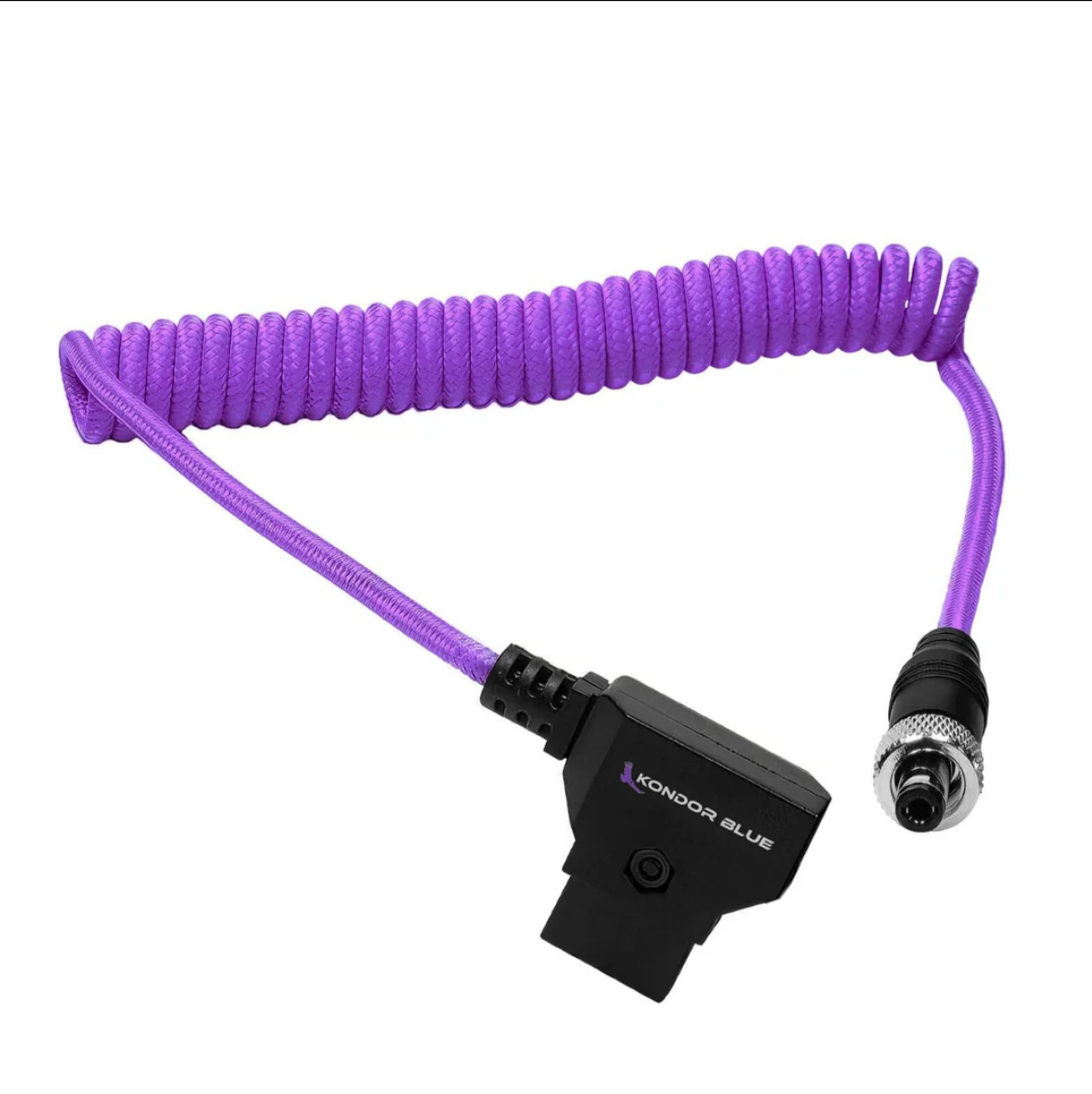 Kondor Blue D-Tap to Straight Locking DC Male 2.1mm Purple Coiled