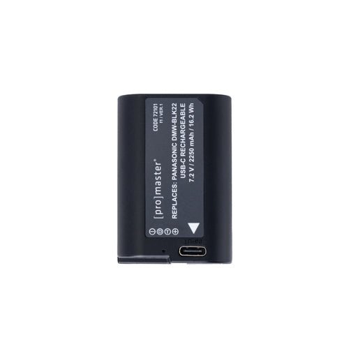 Promaster Li-ion Battery for Panasonic DMW-BLK22 with USB-C Charging - B&C Camera