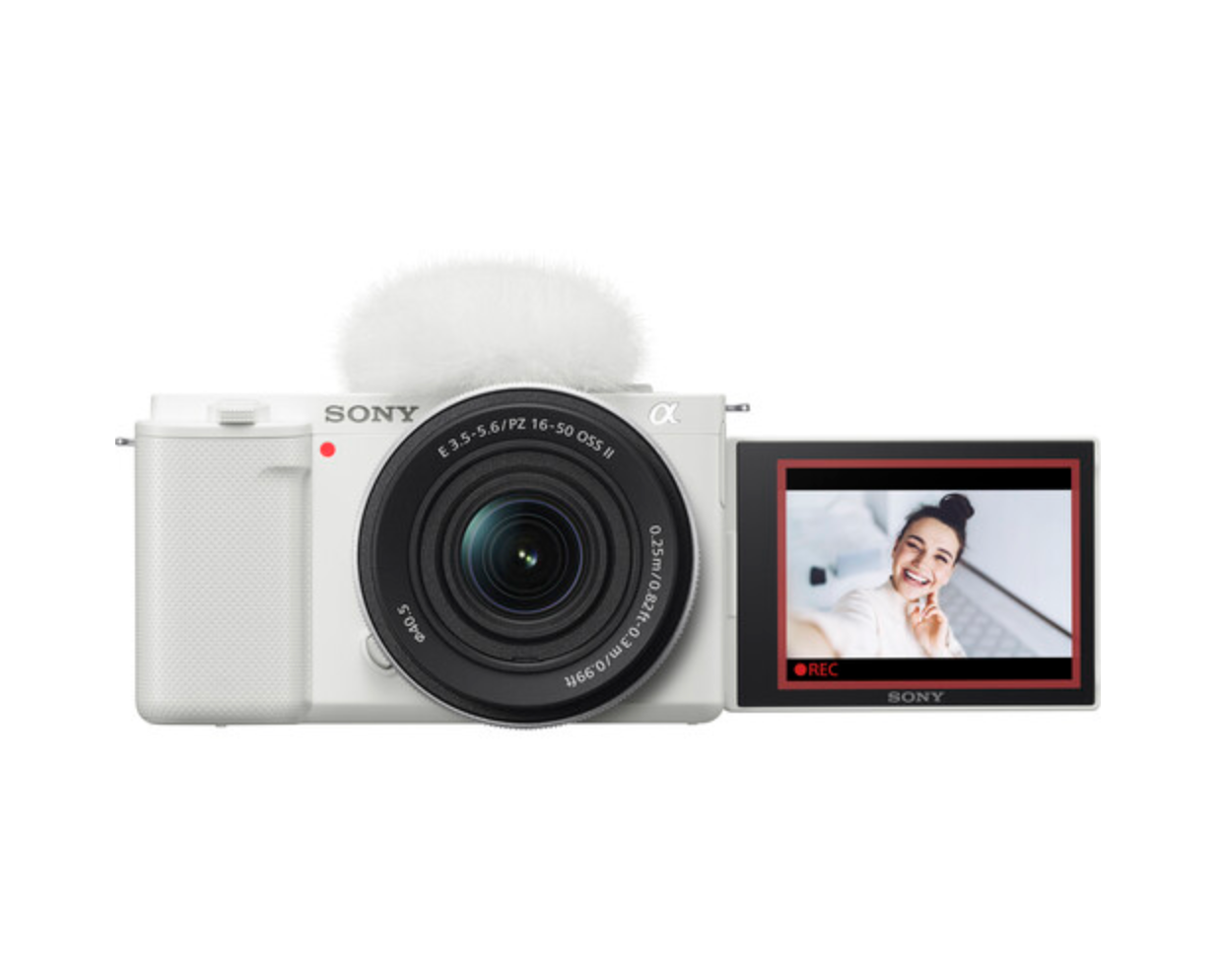 Shop Sony ZV-E10 Mirrorless Camera with 16-50mm f/3.5-5.6 II Lens (White) by Sony at B&C Camera