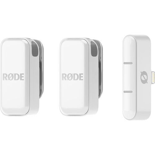 RODE Wireless Micro 2 - Person Ultracompact Wireless Microphone System with USB - C Connector (2.4 GHz, White) - B&C Camera