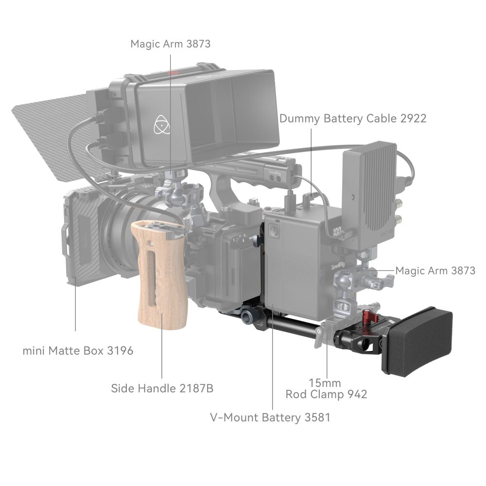 SmallRig Advanced Compact V-Mount Battery Mounting System - B&C Camera