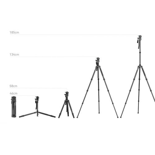 SmallRig CT195 Aluminum Alloy Video Tripod - B&C Camera