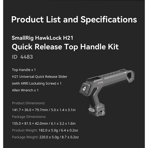 SmallRig HawkLock H21 Quick Release Top Handle Kit - B&C Camera