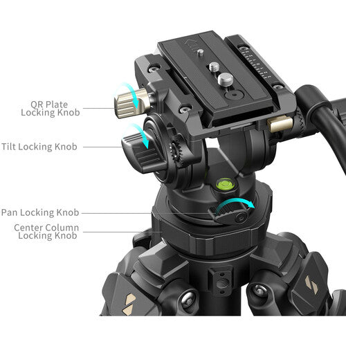 SmallRig Lightweight Video Carbon Fiber Tripod Kit AD - 50 - B&C Camera