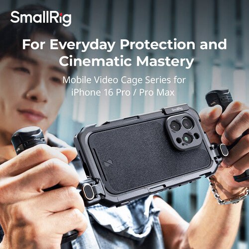 Shop SmallRig Mobile Video Cage Basic Edition for iPhone 16 Pro Max by SmallRig at B&C Camera