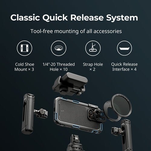 Shop SmallRig Mobile Video Cage Flagship Edition for iPhone 16 Pro by SmallRig at B&C Camera