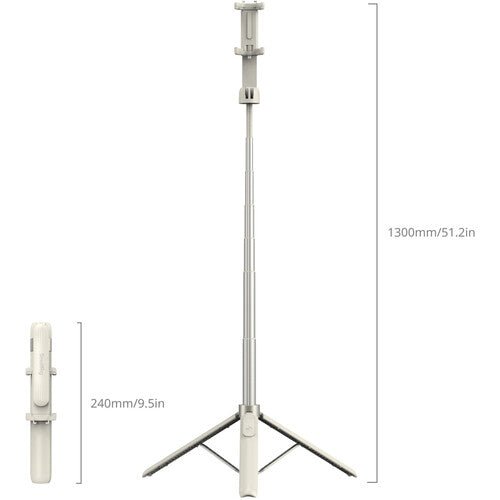 SmallRig Portable Selfie Stick Tripod ST - 25 White - B&C Camera