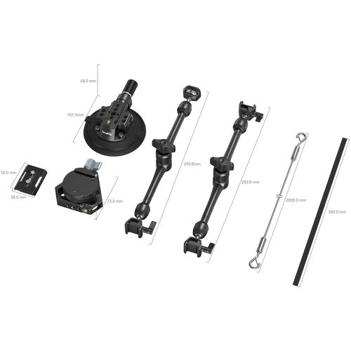 SmallRig Suction Cup Camera Support Kit SC - 15K for Vehicle Shooting - B&C Camera