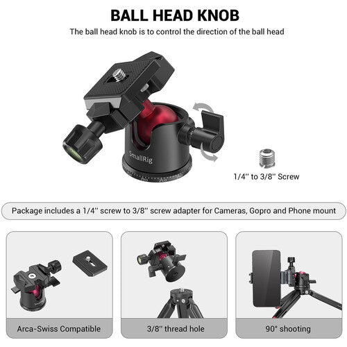 SmallRig Tabletop Mini Tripod with Panoramic Ball Head - B&C Camera