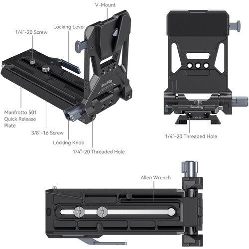 SmallRig V-Mount Battery Mount Plate Kit for Cinema Cameras - B&C Camera