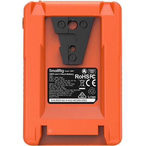 thumbnail image 2 of Buy SmallRig VB99 Pro Mini V-Mount Battery, 6700mAh 99Wh 14.8V, Black, Compact, With D-TAP, Dual USB-C, Dual DC Port, USB-A, For Camera, Camcorder, Monitor, Filmmaker - 4292 Online At Low Prices In 2 of 13