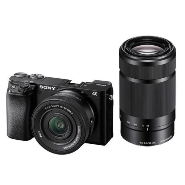 SONY カメラレンズ2本セット 16-50mm/55-210mm おまけ付き sony-a6100-mirrorless-camera-