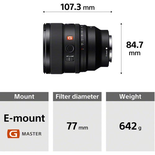 Sony FE 85mm f/1.4 GM II Lens - B&C Camera