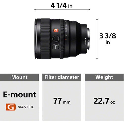 Sony FE 85mm f/1.4 GM II Lens - B&C Camera