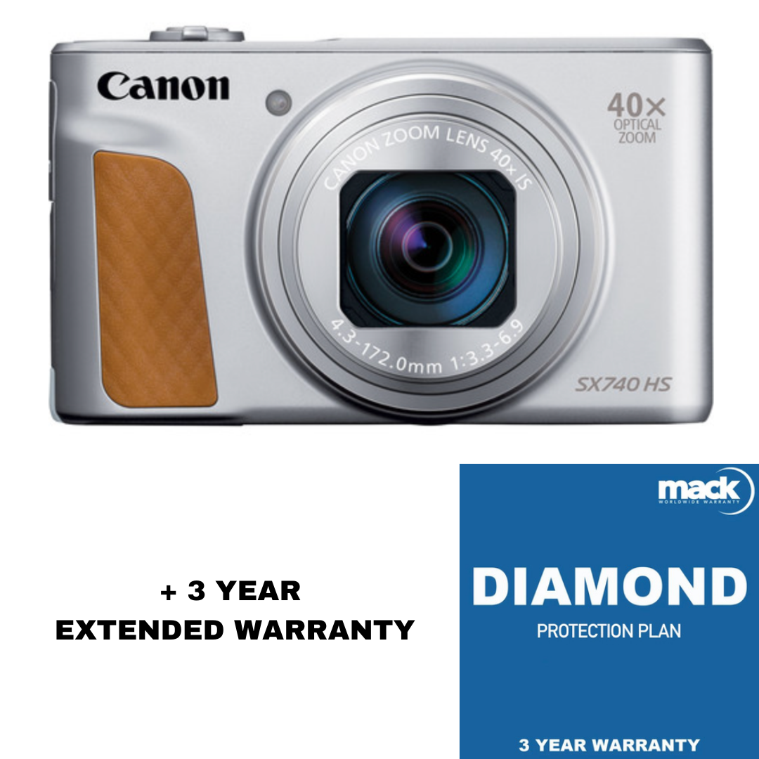 Shop Canon PowerShot SX740 HS Digital Camera (Silver) with MACK 3 Year Diamond Warranty by Canon at B&C Camera