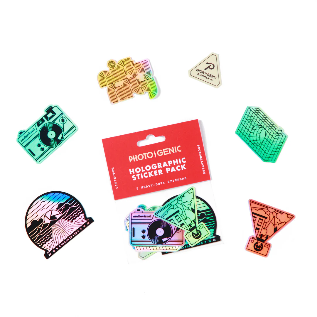 Shop Photogenic Supply Co. Holographic Sticker Pack (5-Piece) by Photogenic Supply Co. at B&C Camera