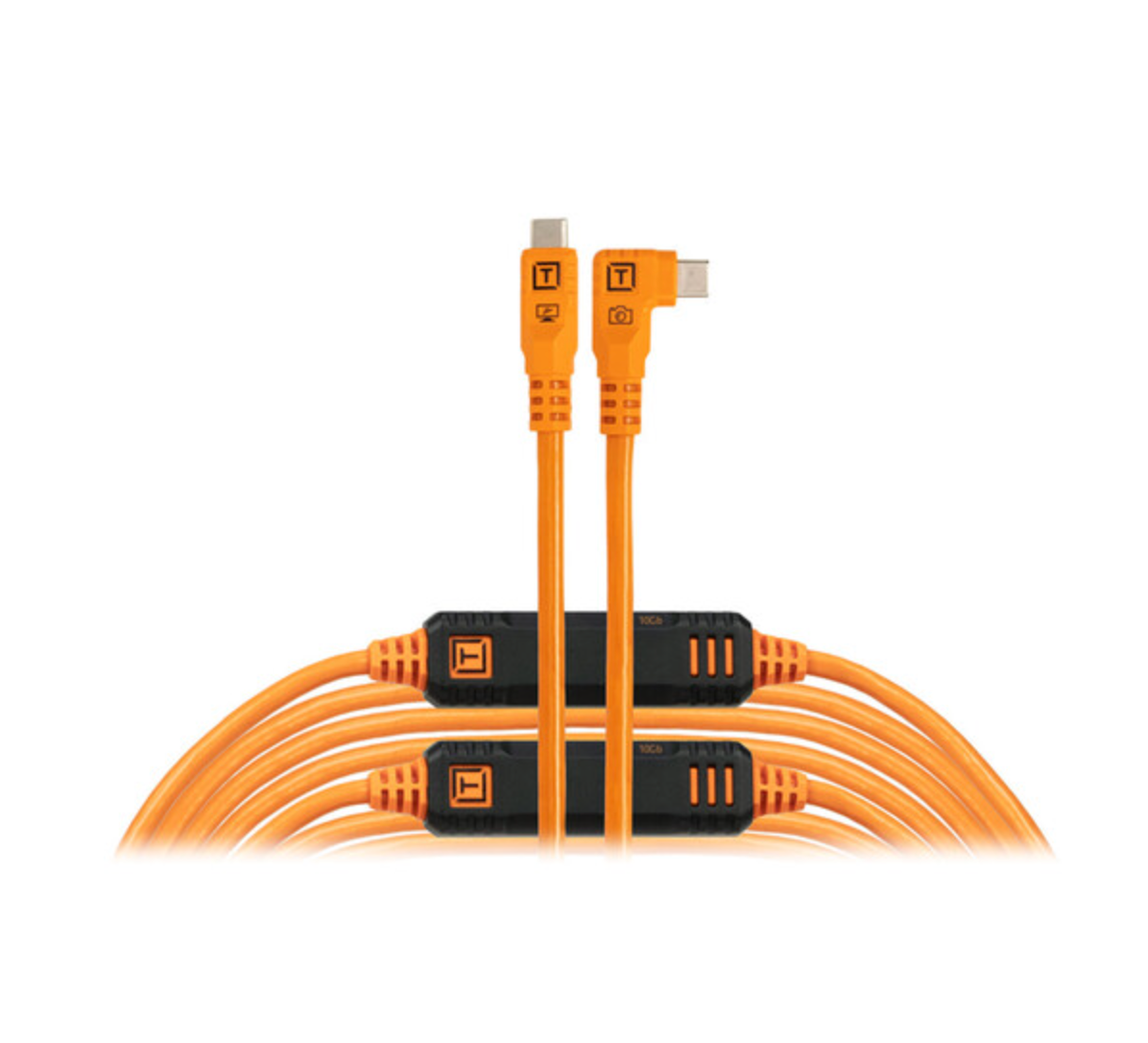 Shop Tether Tools TetherPro Optima USB-C Cable (31', High-Visibility Orange, Right-Angle) by Tether Tools at B&C Camera