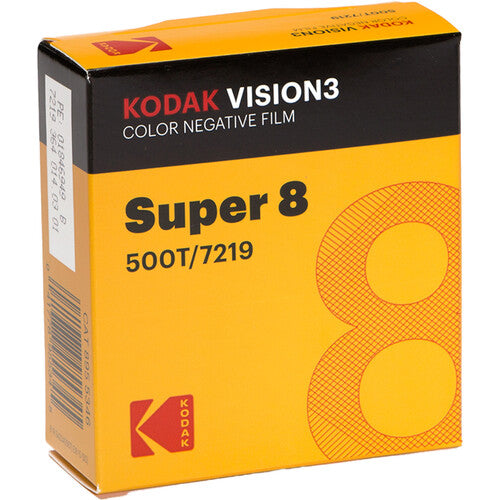 Kodak VISION3 500T Color Negative Film #7219 (Super 8, 50' Roll)