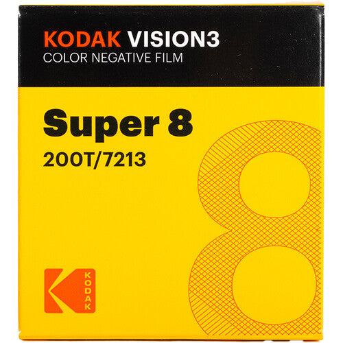 Kodak VISION3 200T Color Negative Film #7213 (Super 8, 50' Roll)