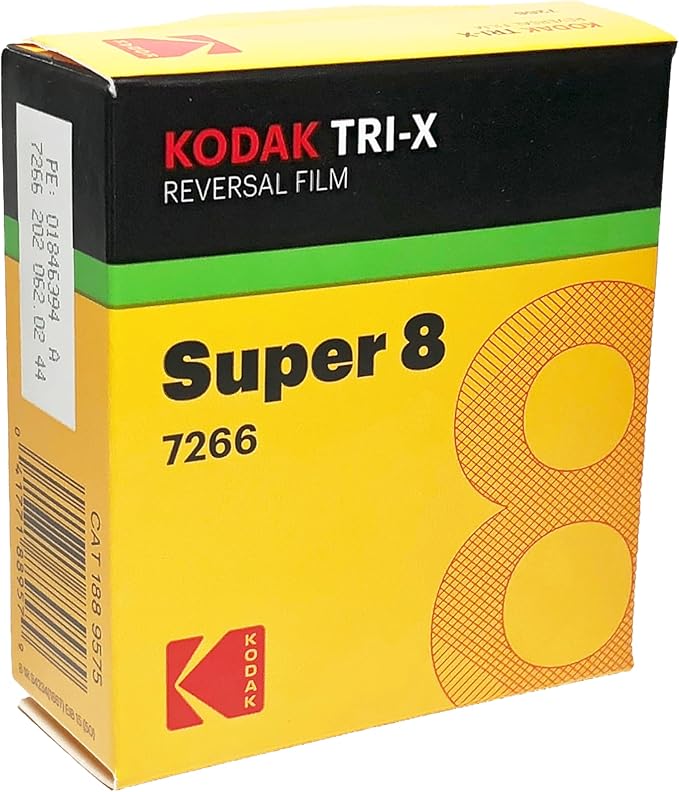 Kodak Tri-X Black-and-White Reversal Film #7266 (Super 8, 50' Roll)