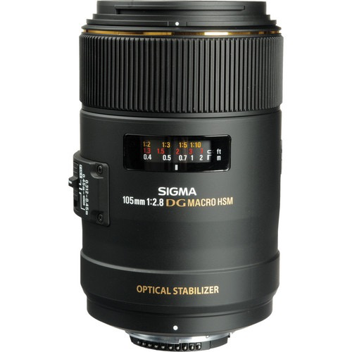 Sigma 105mm f/2.8 EX DG OS HSM Macro Lens for Nikon F