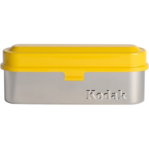 Kodak Steel 135mm Film Case (Yellow Lid/Silver Body)