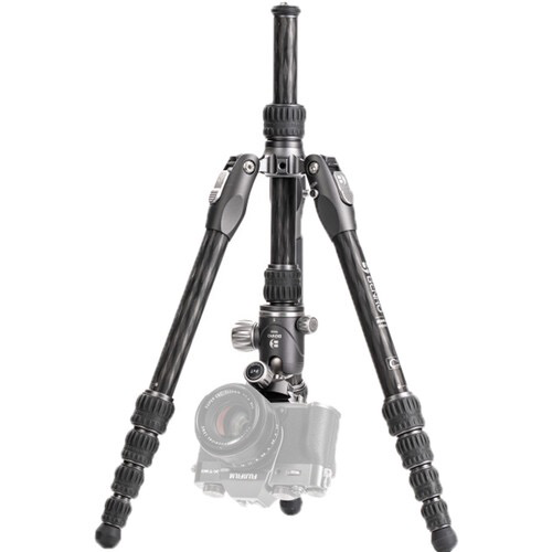 Benro Rhino Carbon Fiber Zero Series Tripod/Monopod with VX20 Ballhead, 5 Leg Sections, Twist Leg Locks, Padded Carrying Case