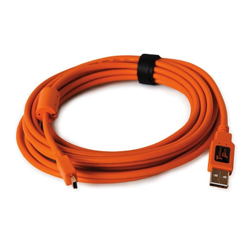 Tether Tools TetherPro USB 2.0 Type-A to 5-Pin Mini-USB Cable (Orange, 15')