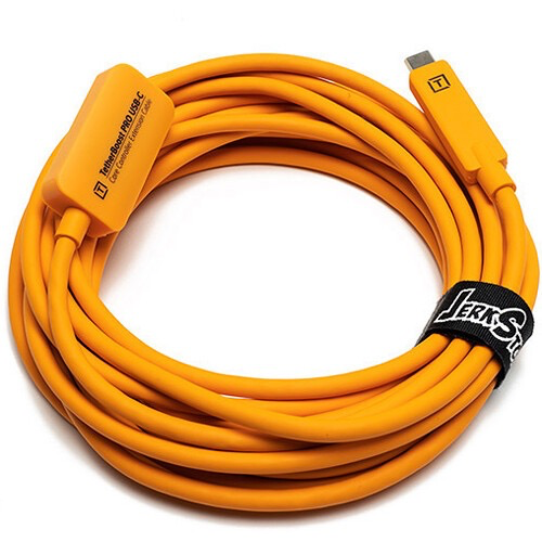 Tether Tools TetherBoost Pro USB Type-C Core Controller Extension Cable (16, High-Visibility Orange)
