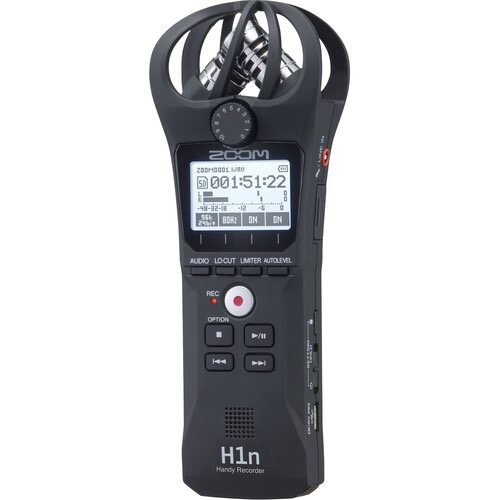 Zoom H1n-VP Portable Handy Recorder with Windscreen, AC Adapter, USB Cable & Case (Black)