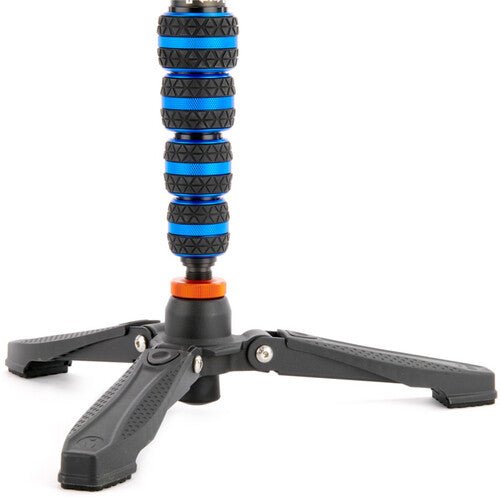 3 Legged Thing Taylor 2.0 5-Section Magnesium Alloy Monopod with DocZ Foot Stabilizer Kit (Blue) - B&C Camera