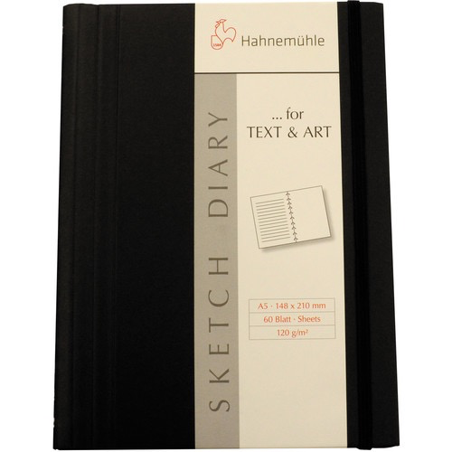 Hahnemühle Sketch Diary (A5 Size, Black, 60 Sheets)
